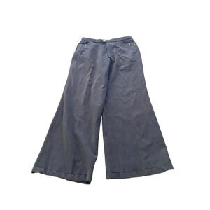 Crocodile Classic Blue Wide-Leg Casual Trousers Pants Size 29